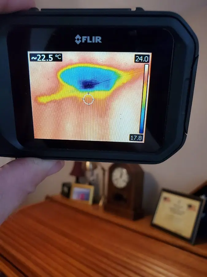 Thermal imaging inspection for water damage in La Joya