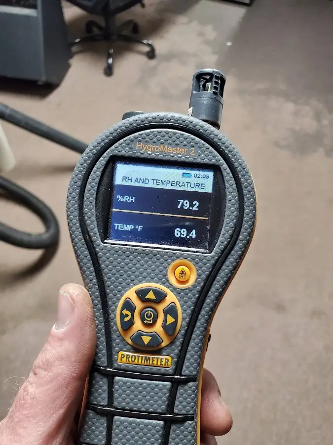 Moisture meter humidity assessment for Fire & Smoke Damage Restoration in La Joya